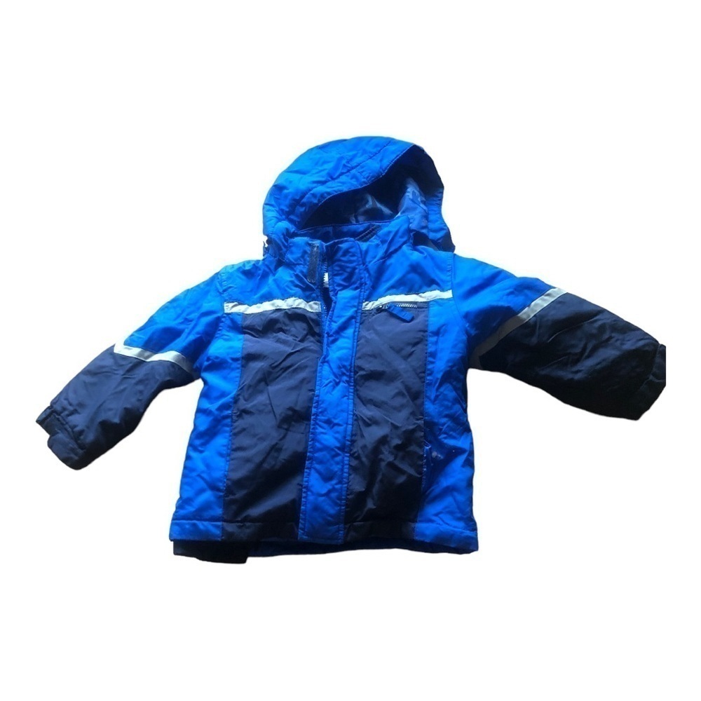 Little Boy Bleu Coat With Hoodie Size 18 M in Excellent Used Condition